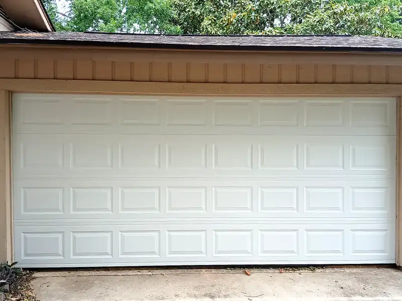 white sectional garage door